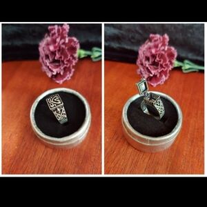 Handcrafted Poison Heart Ring (8.25)